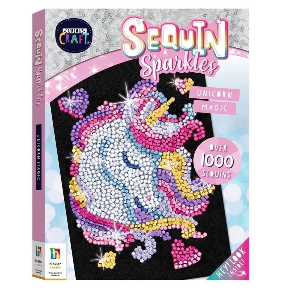Curious craft sequin sparkles unicorn magic new in sealed package
